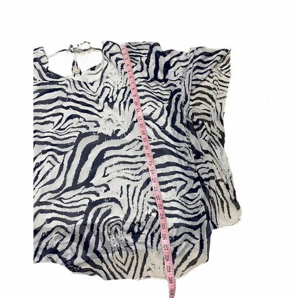 Simply Noelle Wild At Heart Zebra Blouse Blue XXL - Picture 4 of 9